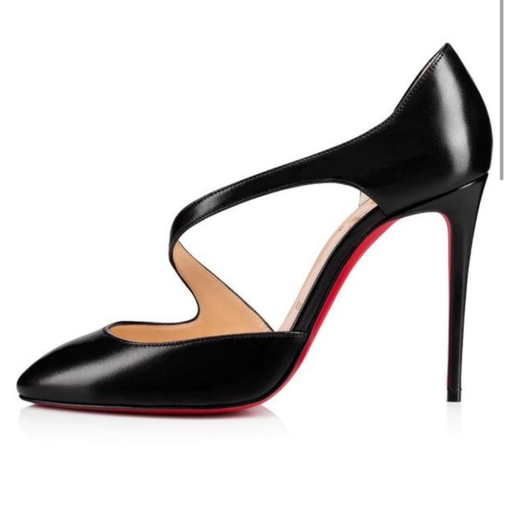 Great Condition: Christian Louboutin Catchy One 100 Napa Shiny. Size 37